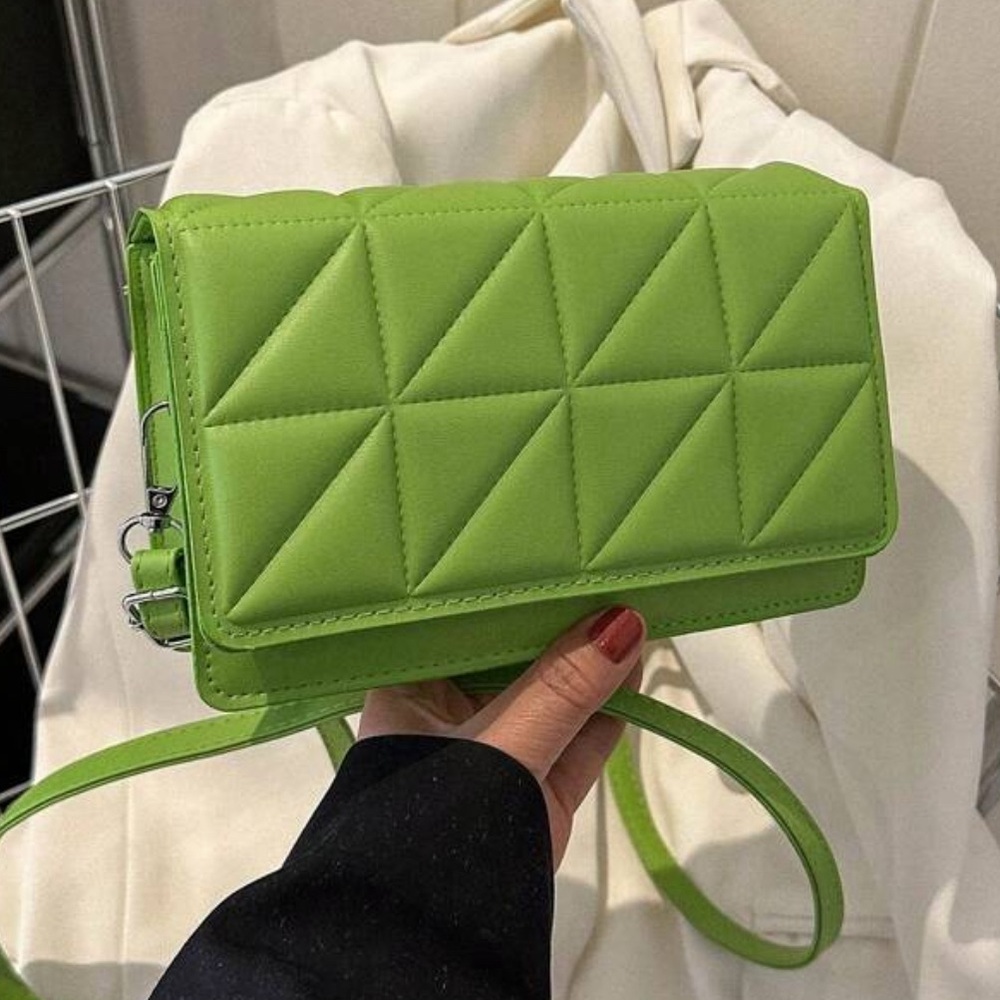 Quilted Detail Flap Square Shoulder Bag